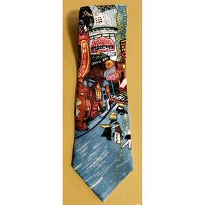 100% Silk Tie Gallery Collection The Windy City Chicago 58 Inches
